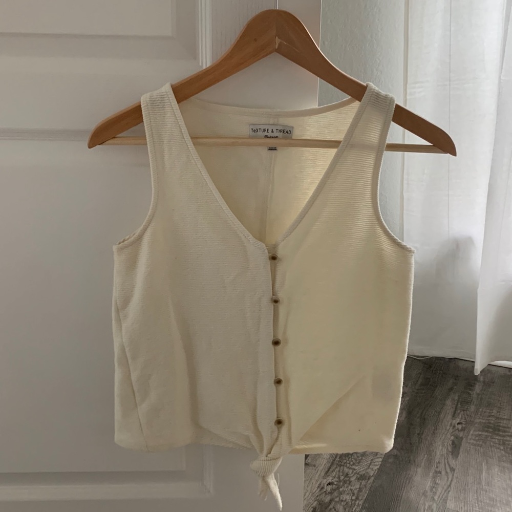 Madewell Texture & Thread tie front tank top
